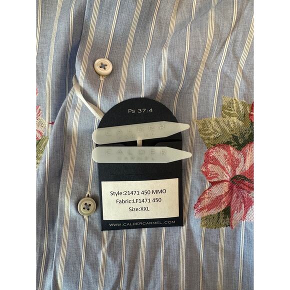 NWT Calder Carmel Limited Ed 1/70 Button Down Long Sleeve Floral Shirt Size XXL - Picture 8 of 12